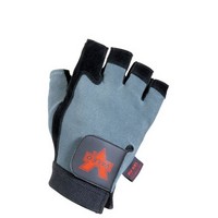 Valeo Inc V430-XL Valeo X-Large Blue And Black Fingerless Split-Leather Anti-Vibration Gloves With Elastic Cuff, AV GEL Padded P